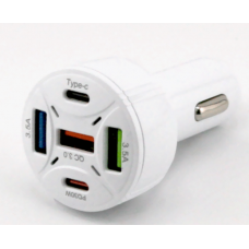 Зарядно USB  за кола с бързо зареждане (65W) CRCH-08