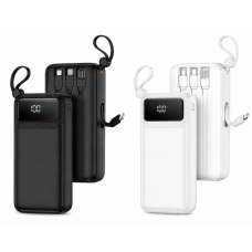 Външна батерия с дисплей и вградени кабели за зареждане (Micro USB, Lightning кабел, Type-C, iPhone, iPad) PWRB-026 Външна батерия с дисплей и вградени кабели за зареждане (Micro USB, Lightning кабел, Type-C, iPhone, iPad) PWRB-026