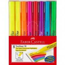 Текст маркер Faber-Castell 38, 8 цвята