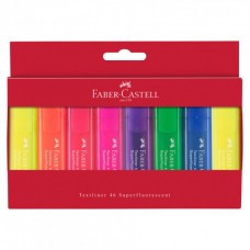 Текст маркер Faber-Castell  1546, неон, 7 + 1 цвята