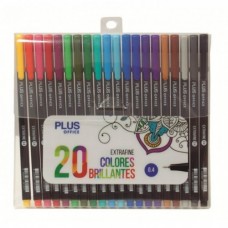 Тънкописец Plus Extrafine, 0.4 мм, 20 ярки цвята Тънкописец Plus Extrafine, 0.4 мм, 20 ярки цвята